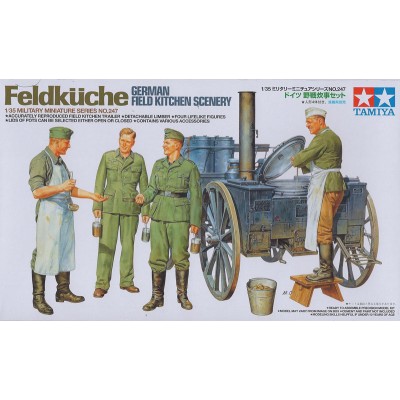 GERMAN FIELD KITCHEN SCENERY - 1/35 SCALE - TAMIYA 35247